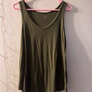 Olive Green Sleeveless Top